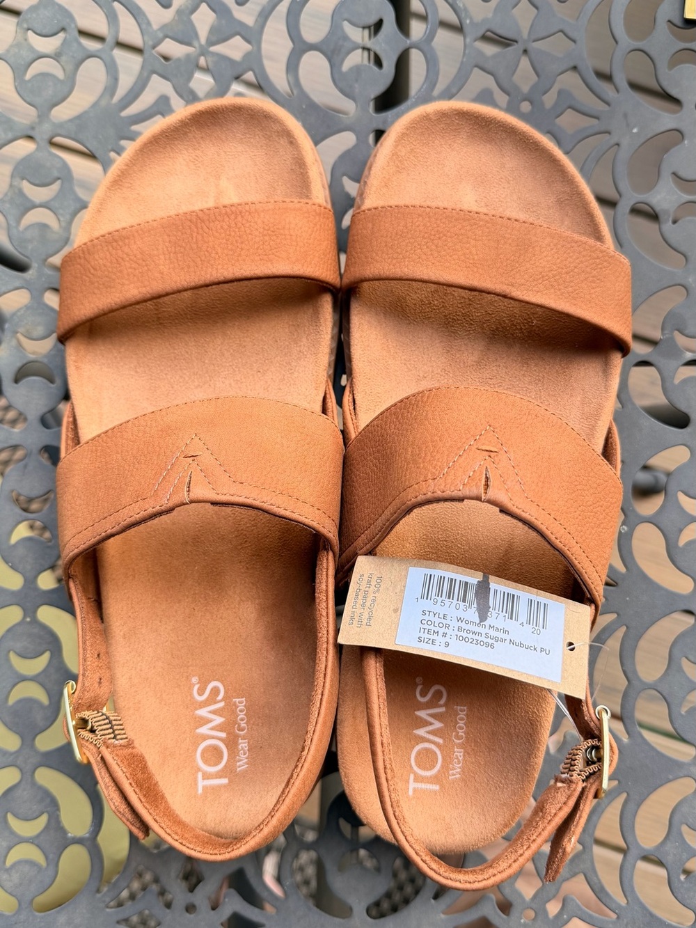 SOLD *** Tom’s Marin Strap Sandal - Vegan Nubuck - NWT - Women’s 9 EU 40 - Picture 3 of 9